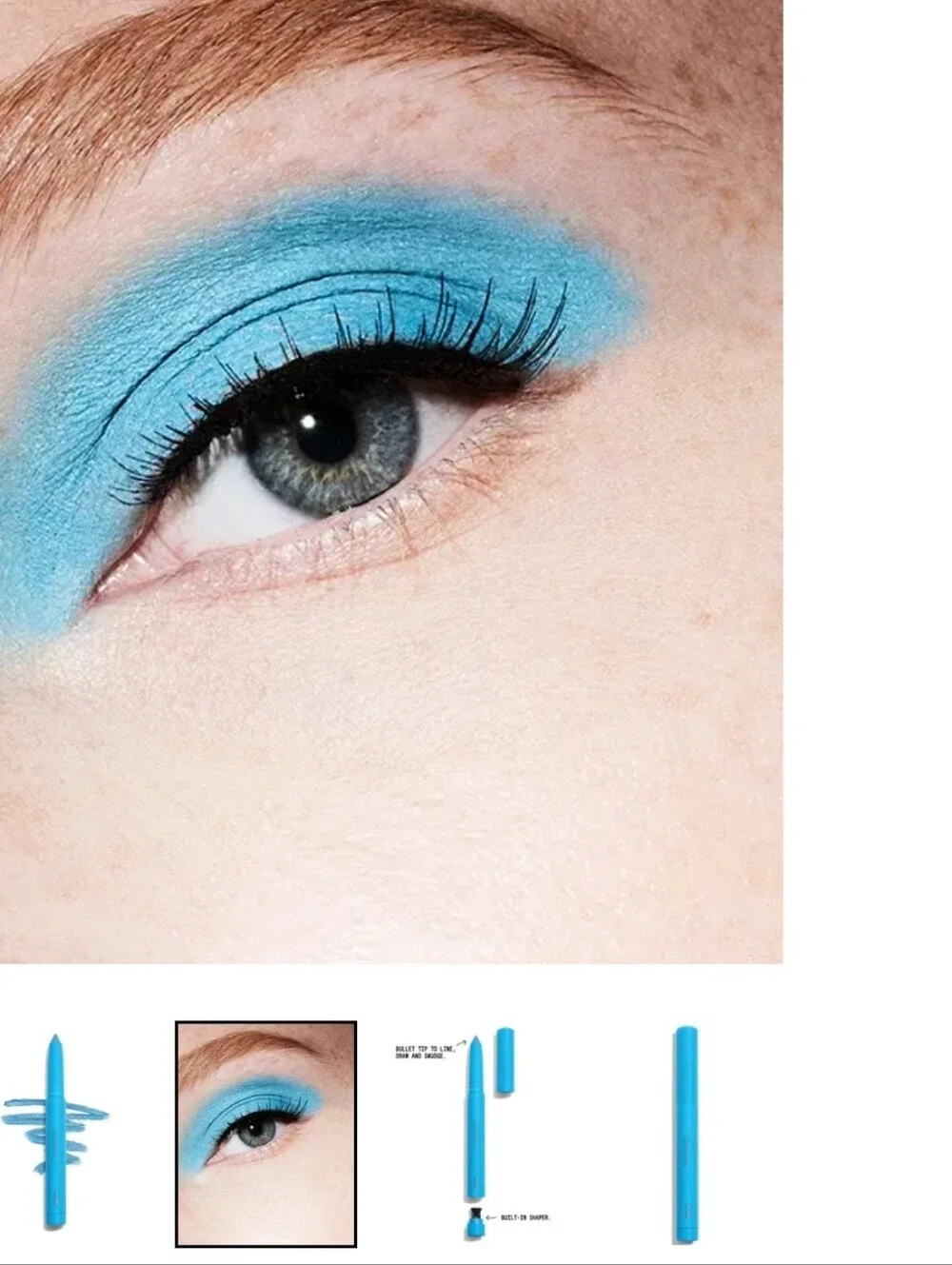 about-face eye shadowsticks (3) and eye paints ( 3) 3 Blue, Purple,orange Yellow